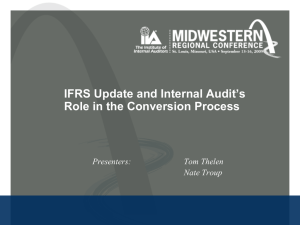 IFRS Update and Internal Audit's Role in the Conversion Process