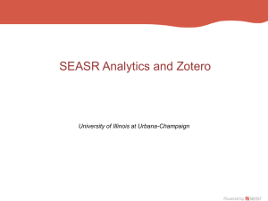 5-SEASR-Analytics-For-Zotero - University of Illinois at Urbana
