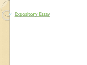 Expository Essay