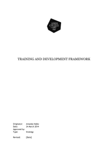 training and development framework - Portal