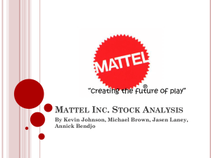 Mattel Inc. Stock Analysis