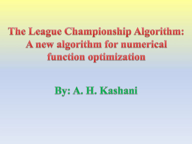 League Championship Algorithm