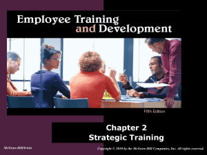 Chapter 2: Strategic Training