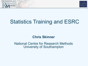 Statistics Training and ESRC