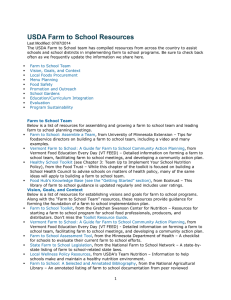 The USDA Farm to School team has compiled resources from