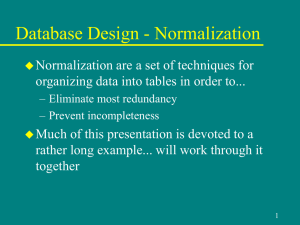 Database design 2