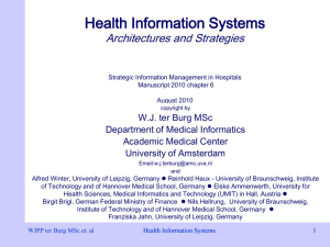 Architectures of Hospital Information Systems