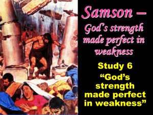 Study 6 - Gods strength made perfect in weakness