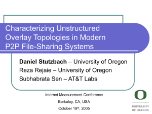 Characterizing Unstructured Overlay Topologies in Modern P2P File