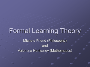 Formal Learning Theory
