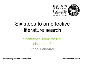 Six steps to an effective literature search