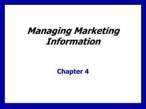 Marketing Info. System Marketing Information System
