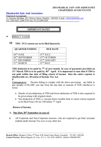 Important dates - Shankarlal Jain & Associates LLP