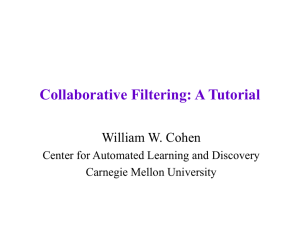 Collaborative Filtering: A Tutorial