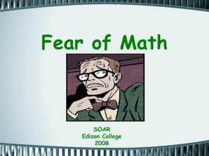 Fear of Math SOAR 2008