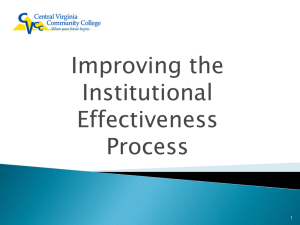 Improving the Institutional Effectiveness Process (Convocation Aug
