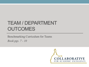 Team/Department Outcomes