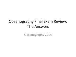 Oceanography Final Exam Review: The Answers