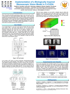 Implementation of a Biologically Inspired Stereoscopic Vision Model