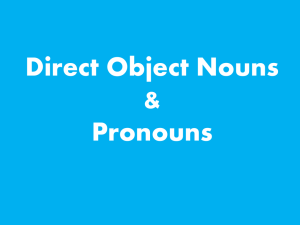 Direct Object Pronouns (DOP)
