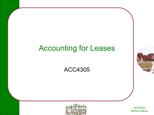 Accounting for Leases