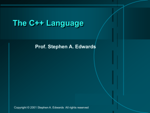 The C++ Language