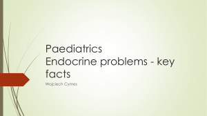 Paediatrics Endocrine problems
