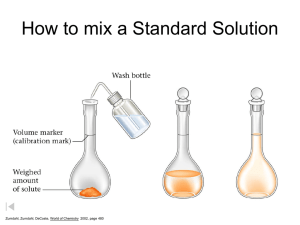 How to mix a Standard Solution