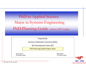 PhD in Applied Science with a Major in Systems Engineering
