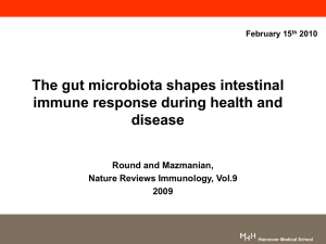 The gut microbiota shapes intestinal immune response during
