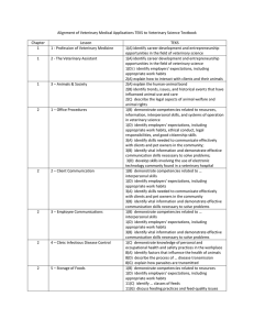 Veterinary Science textbook TEKS alignment