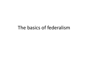 The basics of federalism