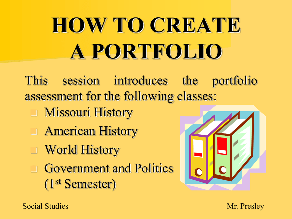 portfolio assessment examples