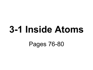 3-1 Inside Atoms