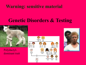 Mutations & Genetic Disorders