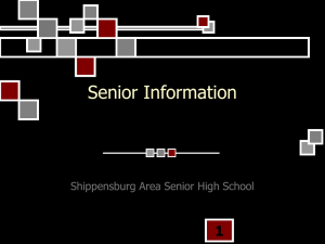 Senior Information - Shippensburg Area School District