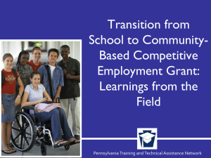 Transition from School to Community