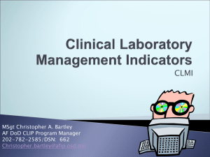Air Force Clinical Laboratory Management Indicators