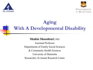 Dr. Shoostari's PowerPoint - Ontario Partnership on Aging