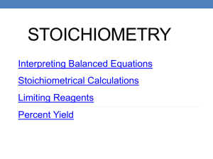 Stoichiometry Unit PowerPoint