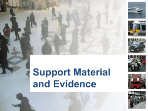 "Support Material and Evidence" Slides