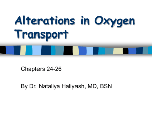 Alterations in Oxygen Transport