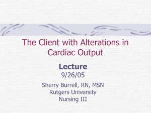 The Client with Altered Cardiac Output