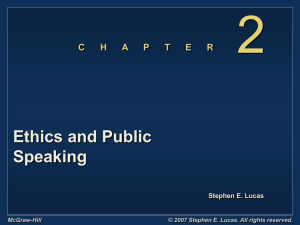 Ethics & Public Speaking