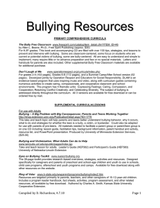 Bullying Resources