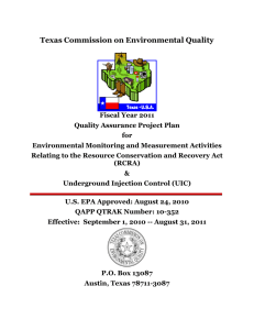 waste permits laboratory data report cover page