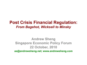 Post Crisis Financial Regulation and Macro Stability in Asia