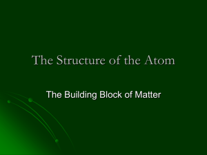 Atom 2 Structure - Solon City Schools