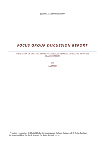 Focus Group Discussion Report