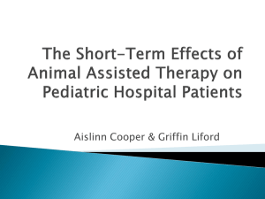 The Short-Term Effects of Animal Assisted Therapy on Hospital